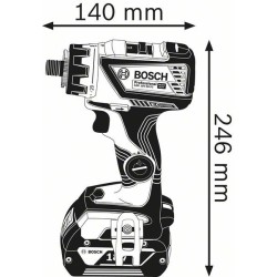 Wiertarko-wkrętarka akumulatorowa gsr18v-60 fc  2x5.0ah lbox