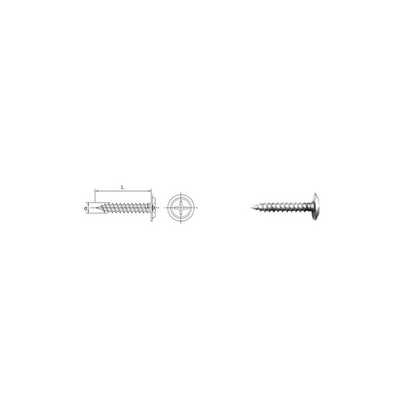 Wkręt z łbem podkładkowym ocynkowany 4.2x16mm kg
