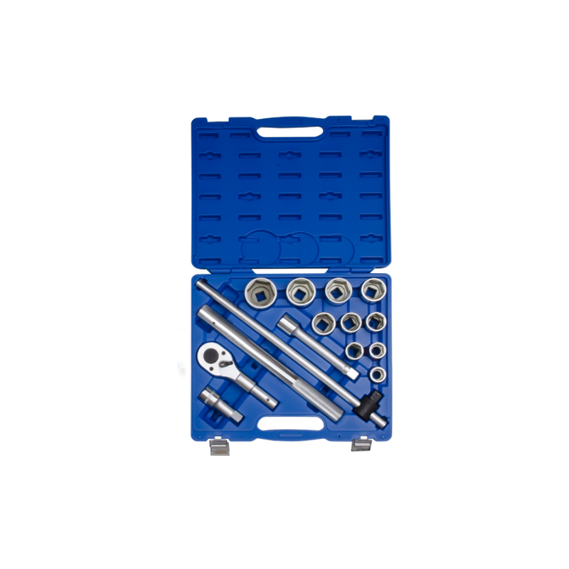 Zestaw nasadek 3/4'' 14 części krótkie 6-kąt. 22-50mm +acc
