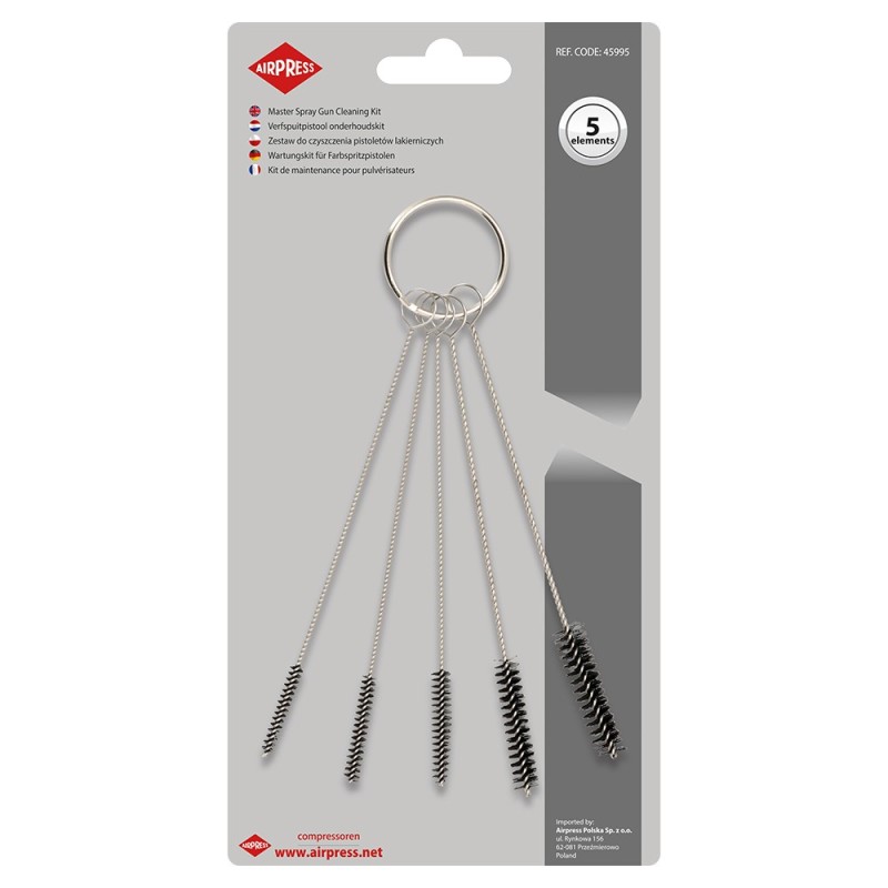 Zestaw czyszczący do pistoletów lakierniczych 5 el.