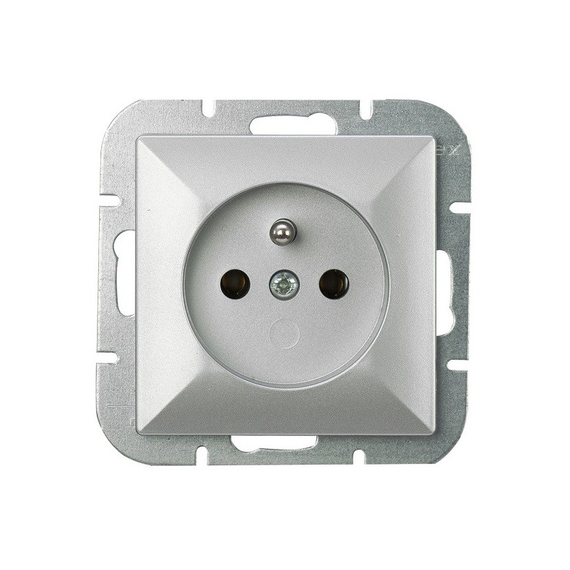 Perła gniazdo pojedyncze p/t z/u srebrny