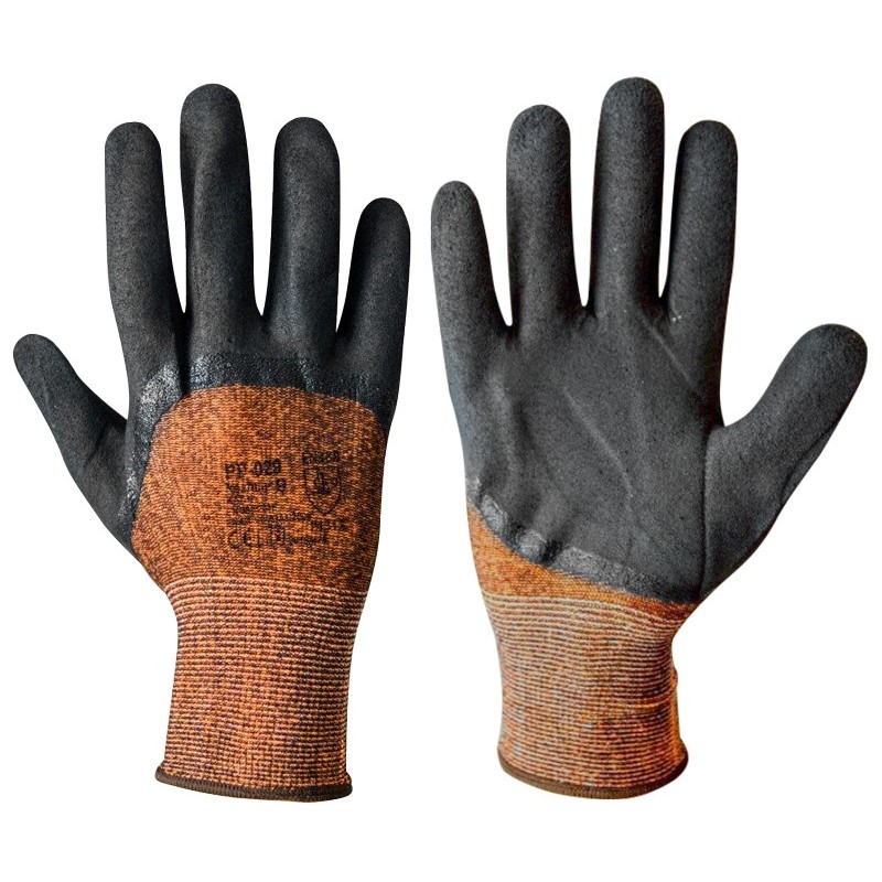 Rękawice poliester+spandex, powlekane latexem pp-029 roz.9