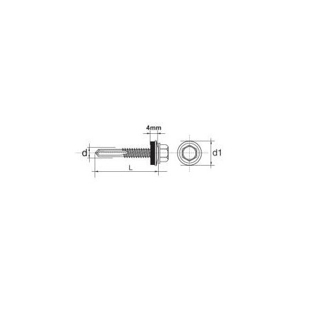 Wkręt samowiertny impax z epdm 12mm ral9002 5.5x35mm