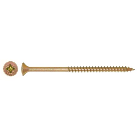 Wkręt do drewna ocynk żółty 3.5x40mm gwint niepełny