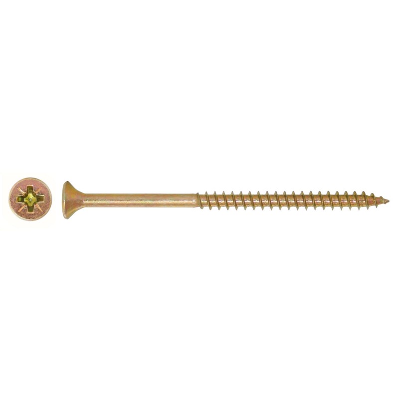 Wkręt do drewna ocynk żółty 4.5x45mm gwint niepełny