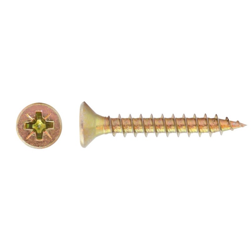 Wkręt do drewna ocynk żółty 5.0x30mm