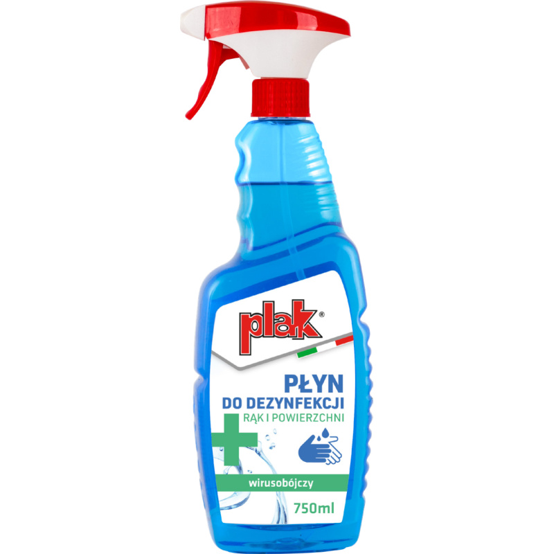 Płyn do dezynfekcji rąk i powierzchni, atomizer plak 750ml