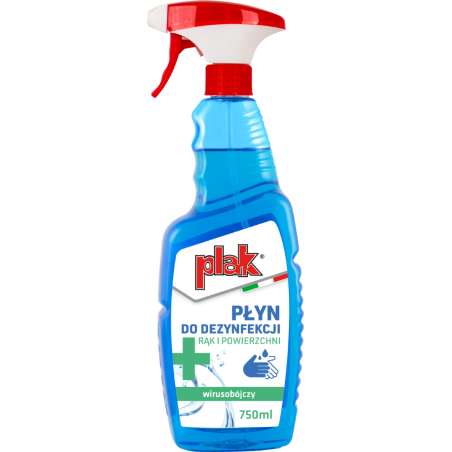 Płyn do dezynfekcji rąk i powierzchni, atomizer plak 750ml