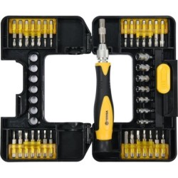 Zestaw końcówek śrubokrętowych 37szt. Z uchwytem