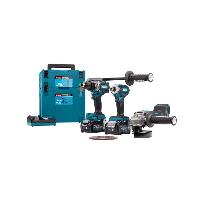 Zestaw combo 40v xgt df001g+td001g+ga005g 2x4.0ah makpac