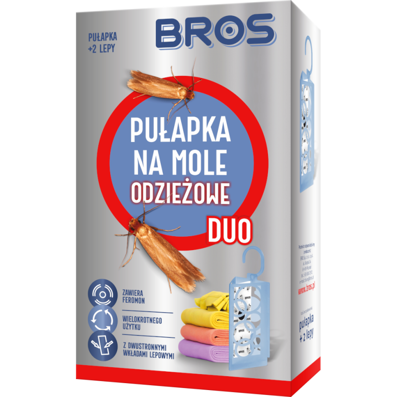 Pułapka na mole odzieżowe duo + 2 wkłady