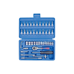 Zestaw nasadek 1/4'' z akcesoriami 46cz.