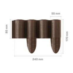 Palisada ogrodowa  eco 2,4m brązowa