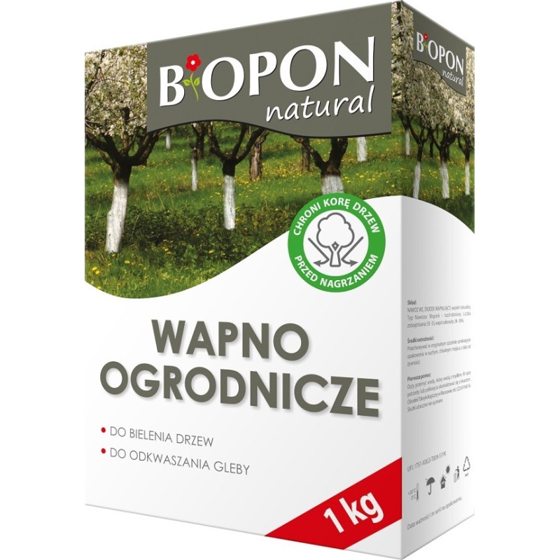 Wapno, ogrodnicze do bielenia i odkwaszania gleby 1 kg