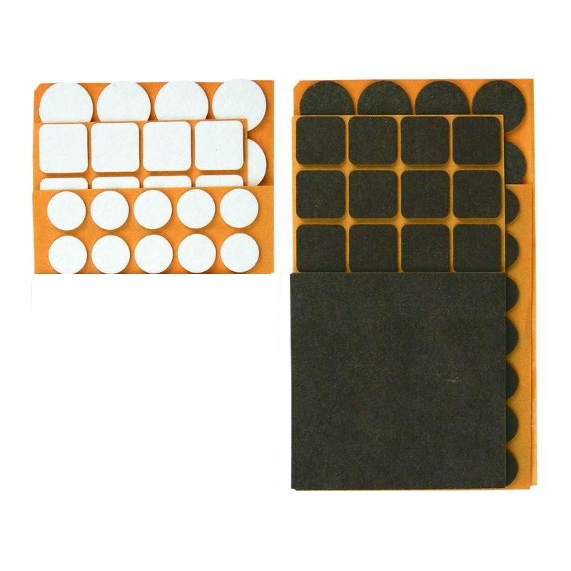 Podkładki filcowane różne 92szt brązowe