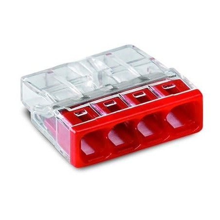 Szybkozłączka wago 2273-204 4x0,5-2,5 mm2 czerwona 20 szt