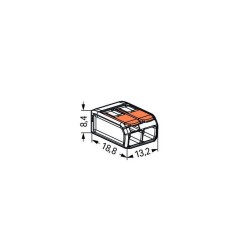 Szybkozłączka wago 221-412 2x0,5-4,0 mm2 z dźwigniami 20 szt