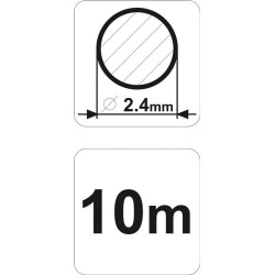 Żyłka tnąca okrągła 2,4mmx10m flo