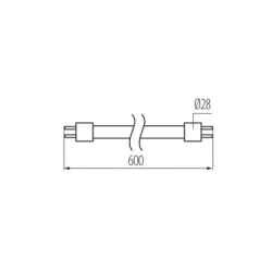 Świetlówka liniowa tuba szklana t8 led n 9w-cw 6000k 60cm