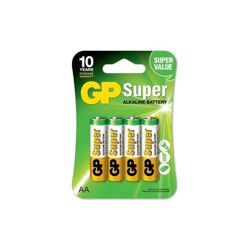 Bateria super alkaline aa lr6 1.5v 4 sztuki