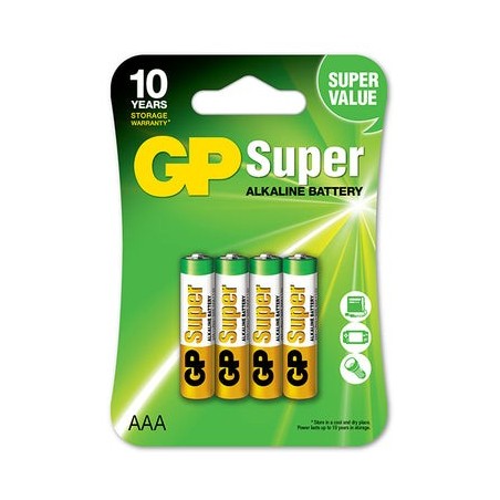 Bateria super alkaline aaa 1.5v 4 sztuk
