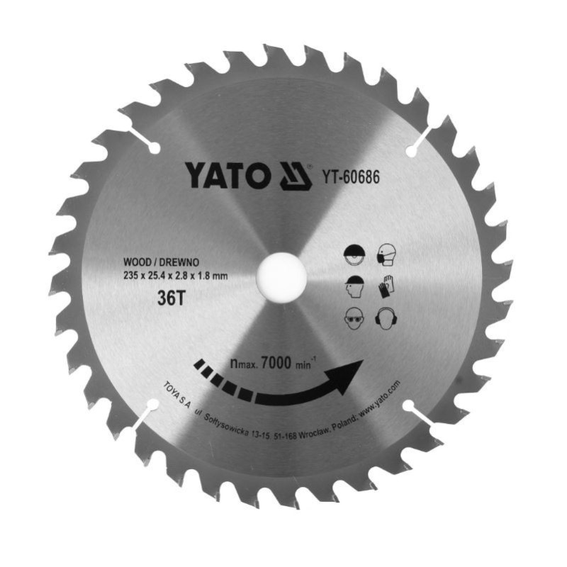 Tarcza widiowa do drewna 235x36tx25mm
