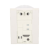 Dzwonek elektromechaniczny dwutonowy 230v biało-sr ton color