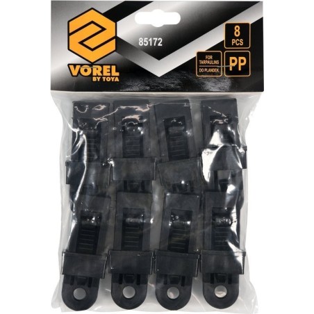 Uchwyt zaciskowy do mocowania plandek. Kpl.8/szt