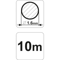 Żyłka tnąca okrągła 1,6mmx10m flo