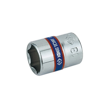 Nasadka krótka 6-kątna chromowana 1/4'' 5mm