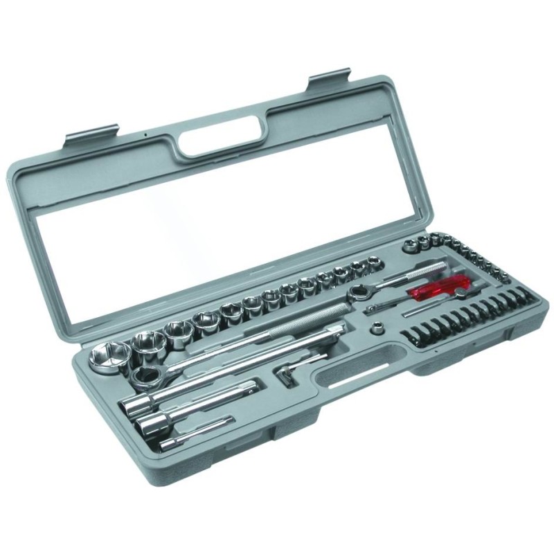 Klucze nasadkowe komplet 52-częściowy  1/2-1/4'' 4-32mm
