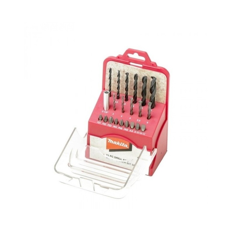 Zestaw wierteł i bitów 21szt.