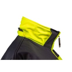 Kurtka robocza ostrzegawcza softshell z kapturem żółta xxl