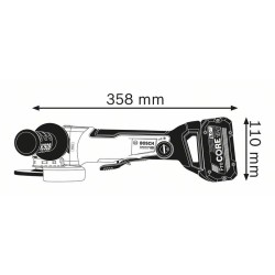 Szlifierka kątowa akumulatorowa 125mm gwx 18v-10sc 2x8.0ah