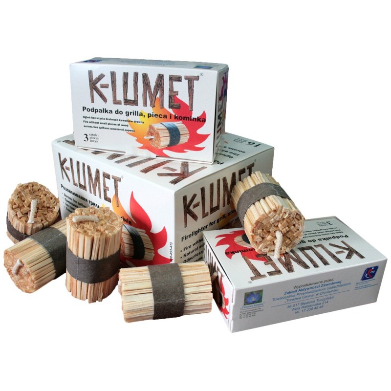 Rozpałka naturalna do grilla, pieca i kominka, kpl-16szt.