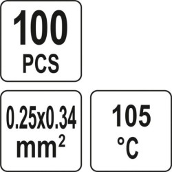Zestaw rurek termokurczliwych z cyną 0.25-0.34mm2., 100szt