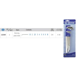 Komplet kluczy imbusowych ''hex'' typ l 1.5-10mm extra długi