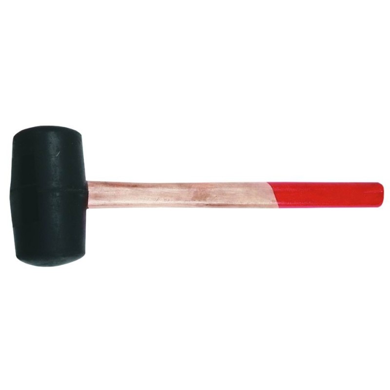 Młotek gumowy trzonek drewniany średnica 55mm 350g