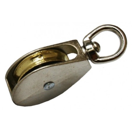 Bloczek do lin pojedyńczy niklowany 3/4'