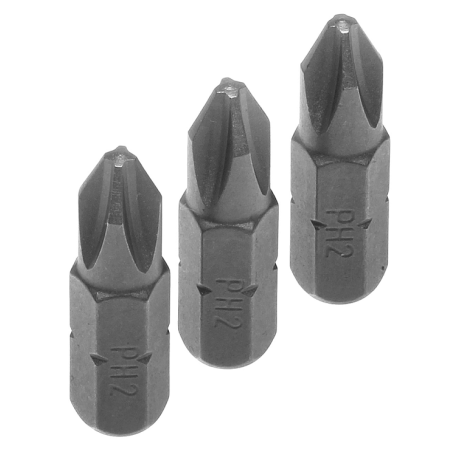 Końcówka phillips uchwyt 6-kąt 1/4 ph2/25mm, szt.3 [k]