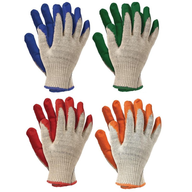 Rękawice ogrodniczki powlekane gumą niebieskie 450