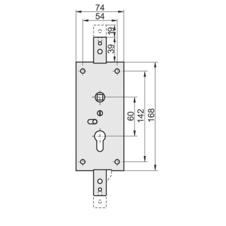 Zamek kastel-1 pionowy