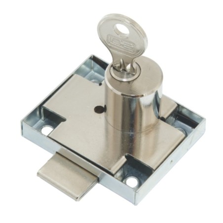 Zamek meblowy zmb-2 niklowany lewy