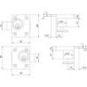 Zamek meblowy zmb-2 niklowany lewy