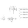 Zamek kasetowy chromowany zkp-22 a1
