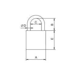 Kłódka zasuwkowa wzmocniona kw01 3 klucze