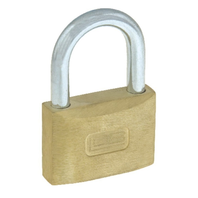 Kłódka mosiężna, zasuwkowa km40 3 klucze