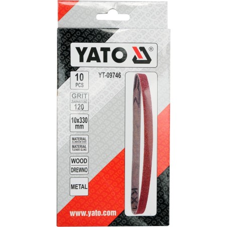Taśma ścierna bezkońcowa 10szt p120 10x330mm