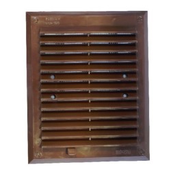 Kratka wentylacyjna z żaluzją 175x215mm brązowa