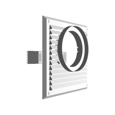 Kratka do pochłaniacza 215x215mm fi120mm biała